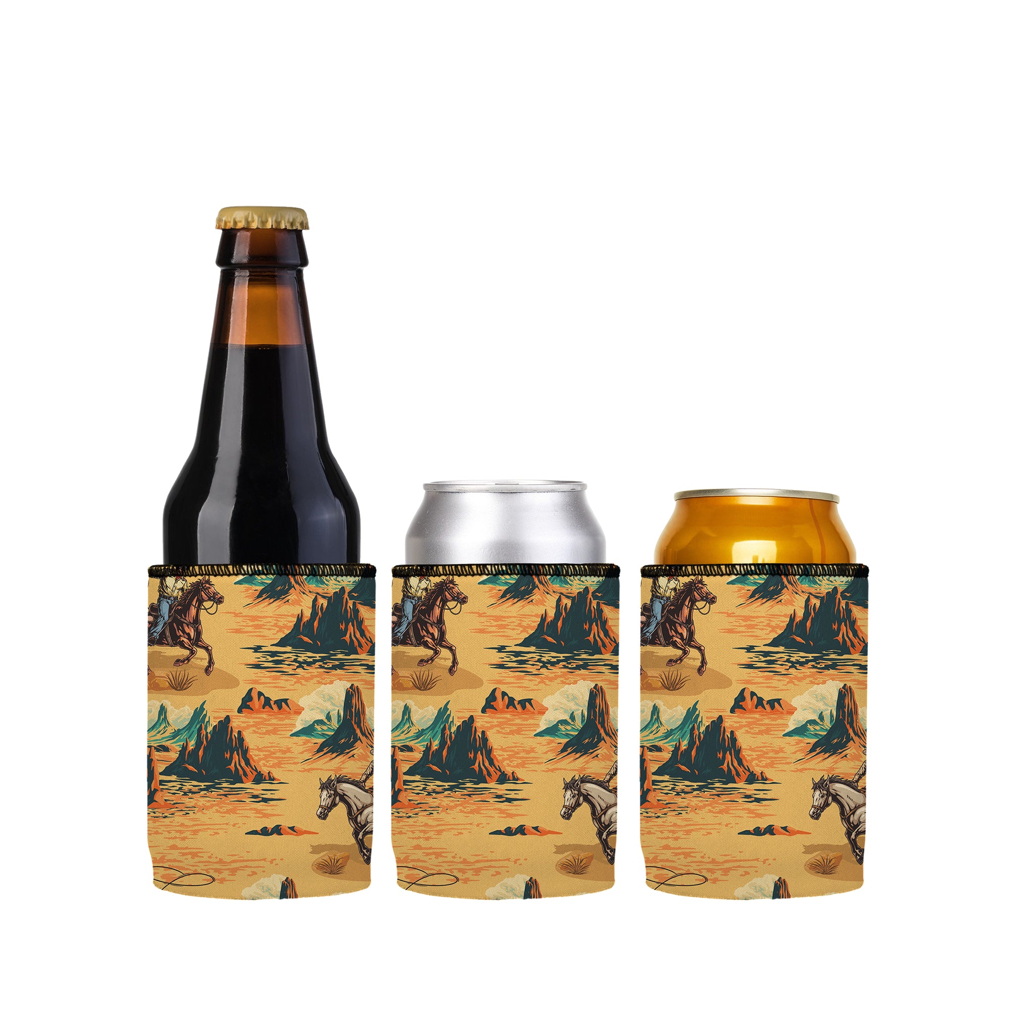Stubbyz Scenic Cowboys Stubby Cooler 3-Pack