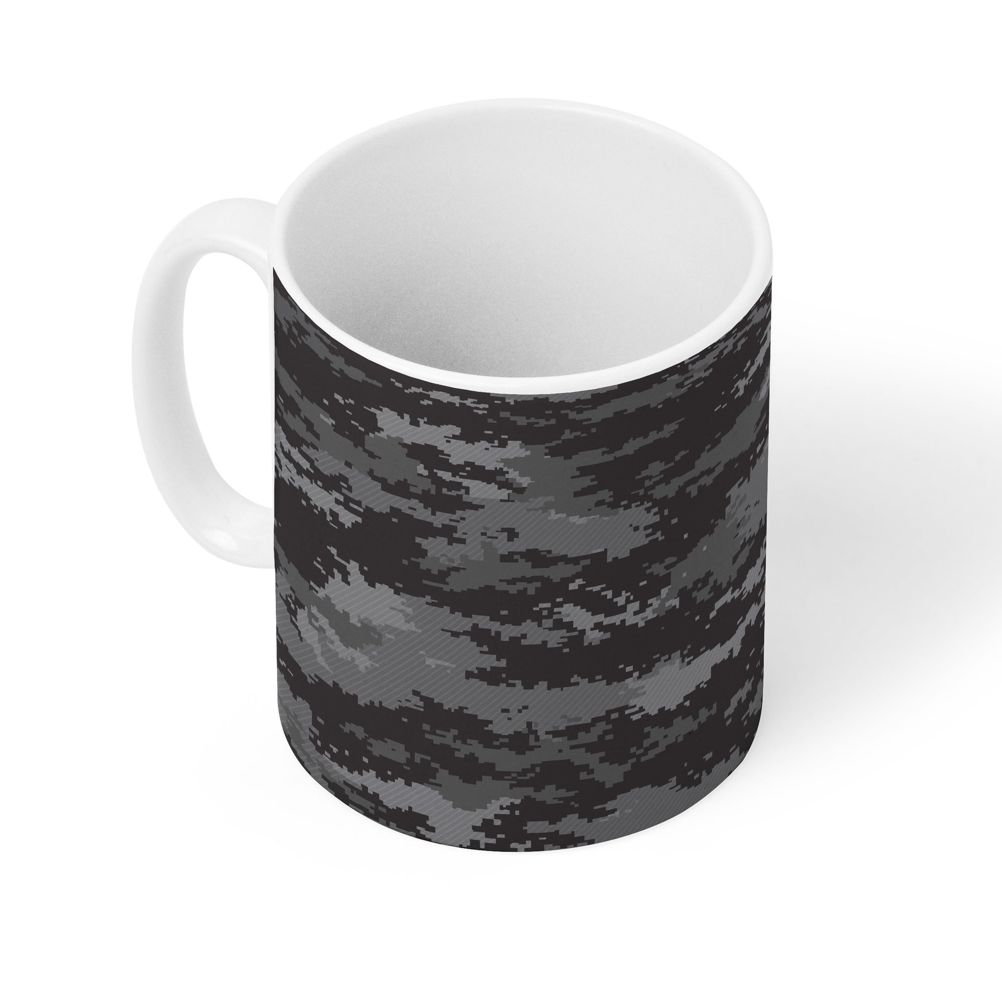 Stubbyz Digital Pixel Black Camo Ceramic Mug - 11oz