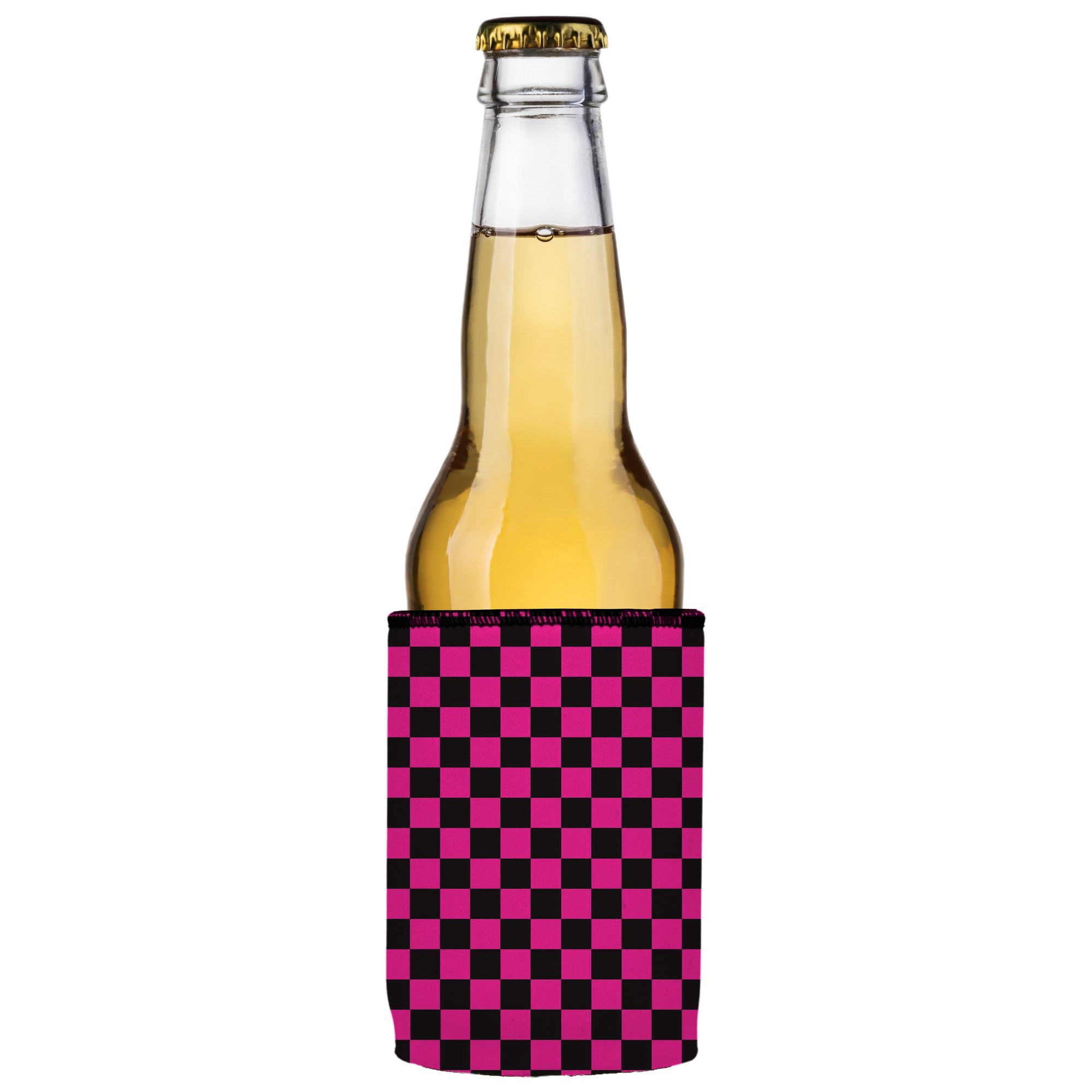 Stubbyz Pink Checkerboard Stubby Cooler