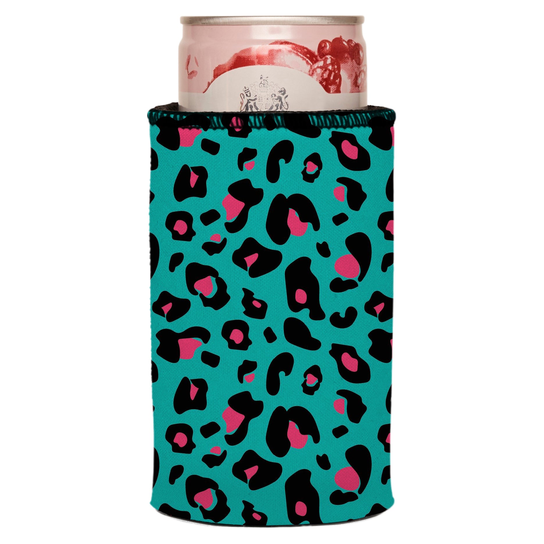 Stubbyz Teal Leopard Pattern Stubby Cooler